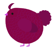 A maroon and wine chicken with a lace pattern