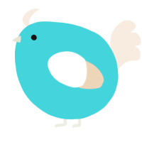 A aqua and cream chicken
