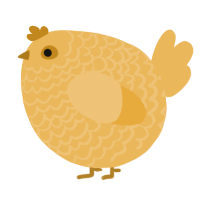 A honey chicken with a lace pattern