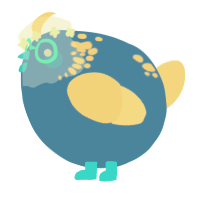 A brown and tumblr chicken with a neck-speckle pattern