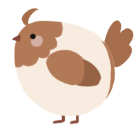 A cream and brown chicken with a head pattern