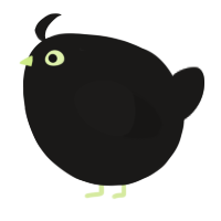 A sable chicken