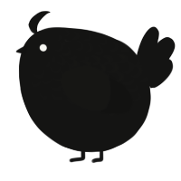 A black chicken with a half-lace pattern