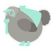 A ash and grey chicken