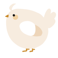 A cream chicken