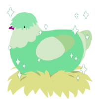 four, a spring and gluppy chicken with a head pattern