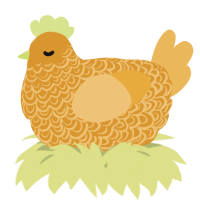 A orange and honey chicken with a double-lace pattern
