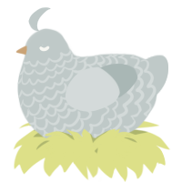 A silver chicken with a lace pattern