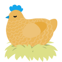 A honey chicken with a lace pattern