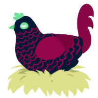 A tumblr and maroon chicken with a lace pattern