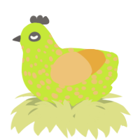 A lime and honey chicken with a speckle pattern