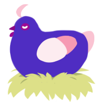 A indigo and rose chicken
