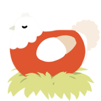 A vermilion and cream chicken with a head pattern