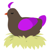 A bark and amethyst chicken