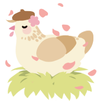 A cream and beige chicken with a neck-speckle pattern