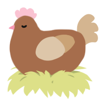A brown and beige chicken