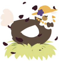A bark and cream chicken with a head pattern