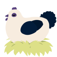 A cream and tumblr chicken