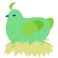 Anyway, a spring and grass chicken with a bar pattern