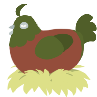 A russet and olive chicken with a head pattern