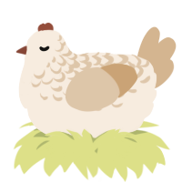 A cream and beige chicken with a half-lace pattern