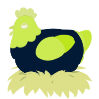 A tumblr and lime chicken with a head pattern