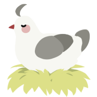A white and ash chicken
