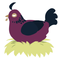 Baalial, a wine and tumblr chicken with a neck-speckle pattern