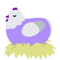 Class Of 101, a lilac and mist chicken with a head pattern