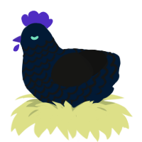 Palindromic, a tumblr and black chicken with a lace pattern