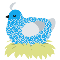 A sky and mist chicken with a double-lace pattern