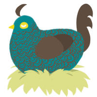 GetInto Hypnosis Mic, a teal and bark chicken with a double-lace pattern