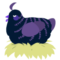 A tumblr and overcast chicken with a half-bar pattern
