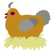 A ochre and ash chicken