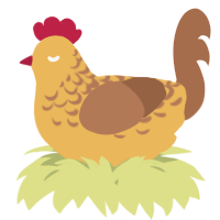A honey and brown chicken with a half-lace pattern