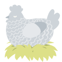A mist chicken with a lace pattern