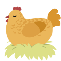 Jerry, a honey and orange chicken with a half-lace pattern