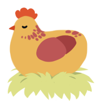 Autumn Leaves, a honey and red chicken with a neck-speckle pattern