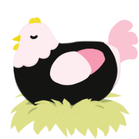 Cooporate CEO, a black and rose chicken with a head pattern