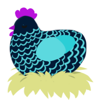 Mirror Glaze, a tumblr and aqua chicken with a lace pattern
