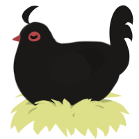 A sable chicken
