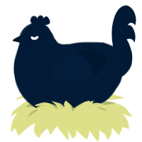 A tumblr chicken with a speckle pattern