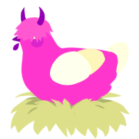 Emo Teenager, a orchid and white chicken