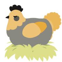 A ash and honey chicken with a head pattern
