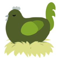 A olive and chartreuse chicken