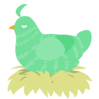 A spring chicken with a bar pattern