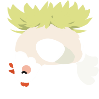 A cream and white chicken with a head pattern