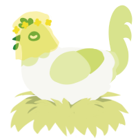 Apple Slices, a white and lemon chicken with a head pattern