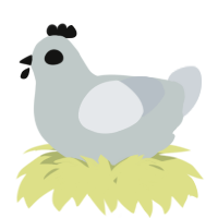 A silver and mist chicken