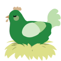 A viridian and gluppy chicken